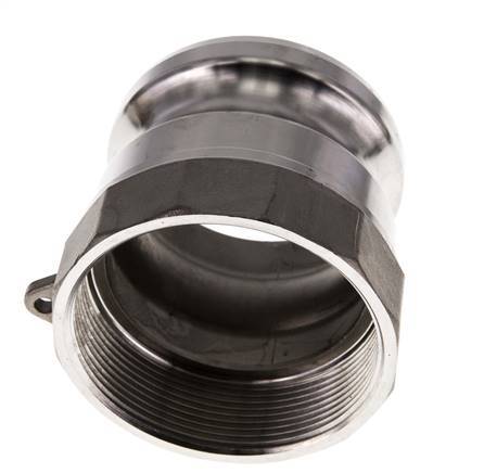 Acoplamiento de acero inoxidable Camlock DN 60 (2 1/2'') Rp 2 1/2'' Rosca Hembra Tipo A MIL-C-27487