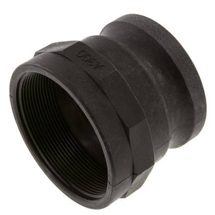 Acoplamiento de polipropileno Camlock DN 75 (3'') Rp 3'' Rosca hembra Tipo A MIL-C-27487