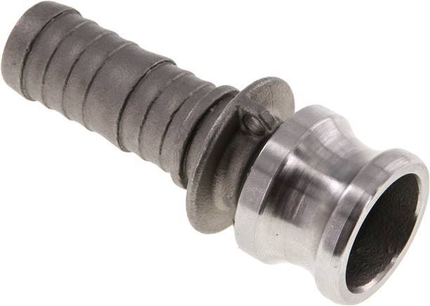 Acoplamiento de acero inoxidable Camlock DN 20 (3/4'') Pilar de manguera (19 mm) Tipo E MIL-C-27487