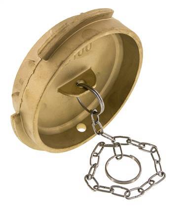 Tapón de latón DN 100 para camiones cisterna (TW) Tipo VB