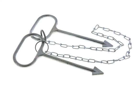Abridor de ganchos de alcantarilla con cadena