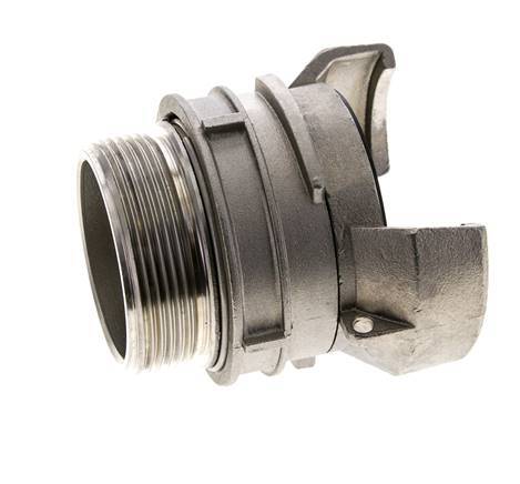Guillemin DN 50 Acoplamiento de acero inoxidable G 2'' rosca macho con cierre