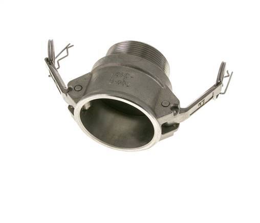 Acoplamiento de acero inoxidable Camlock DN 50 (2'') Rosca NPT macho de 2'' Tipo B MIL-C-27487
