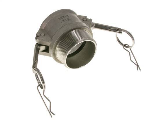 Acoplamiento de acero inoxidable Camlock DN 50 (2'') Rosca NPT macho de 2'' Tipo B MIL-C-27487