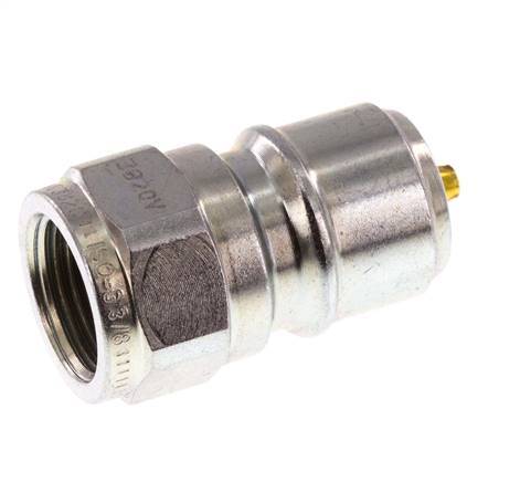 Acoplamiento de acero DN 10 para enchufe de lavadora G 3/8 pulgadas rosca macho doble cierre