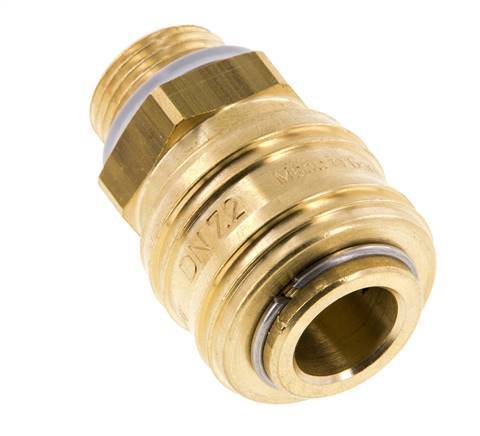 Acoplamiento de aire de latón DN 7.2 (Euro) Enchufe G 3/8 pulgadas macho FKM