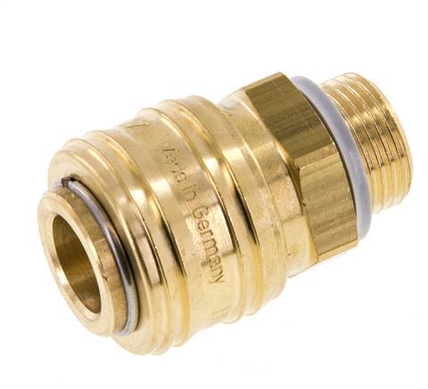 Acoplamiento de aire de latón DN 7.2 (Euro) Enchufe G 3/8 pulgadas macho FKM