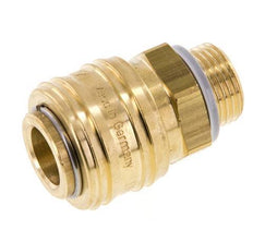 Acoplamiento de aire de latón DN 7.2 (Euro) Enchufe G 3/8 pulgadas macho FKM