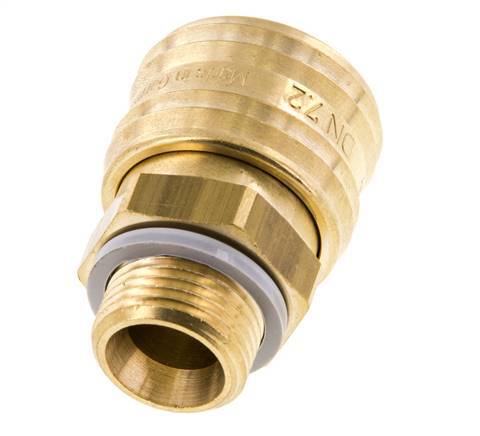 Acoplamiento de aire de latón DN 7.2 (Euro) Enchufe G 3/8 pulgadas macho FKM