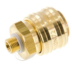 Acoplamiento de aire de latón DN 7.2 (Euro) Enchufe G 1/8 pulgadas macho FKM