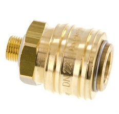 Acoplamiento de aire de latón DN 7.2 (Euro) Enchufe G 1/8 pulgadas macho FKM