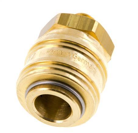 Acoplamiento de aire de latón DN 7.2 (Euro) Enchufe G 1/8 pulgadas macho FKM