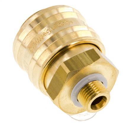 Acoplamiento de aire de latón DN 7.2 (Euro) Enchufe G 1/8 pulgadas macho FKM
