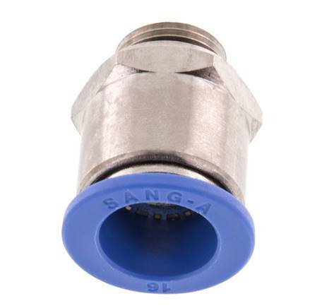 Racor de 16mm x G3/8'' con rosca macho Latón/PA 66 NBR