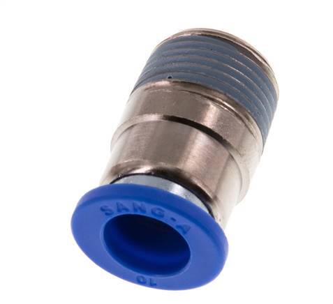 Racor rápido de 10mm x R3/8'' con rosca macho latón/PA 66 NBR hexágono interior [2 piezas]