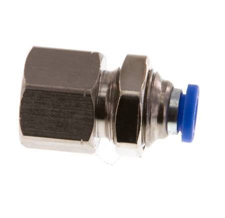 Racor rápido de 4mm x G1/8'' con rosca hembra Latón/PA 66 NBR Bulkhead [2 Piezas]