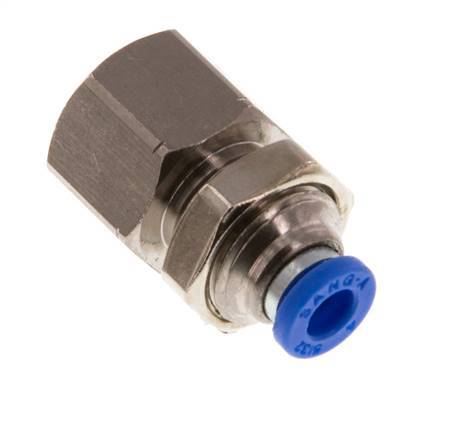 Racor rápido de 4mm x G1/8'' con rosca hembra Latón/PA 66 NBR Bulkhead [2 Piezas]