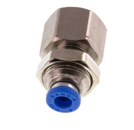 Racor rápido de 4mm x G1/8'' con rosca hembra Latón/PA 66 NBR Bulkhead [2 Piezas]