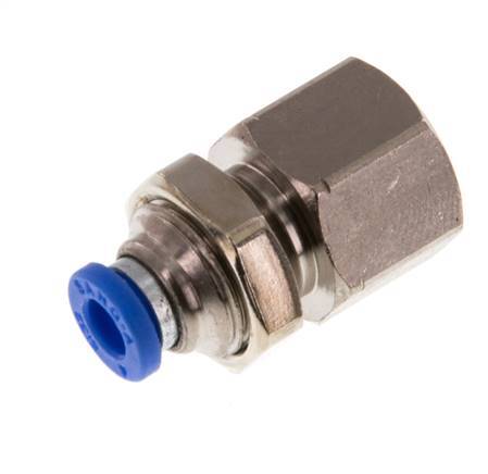 Racor rápido de 4mm x G1/8'' con rosca hembra Latón/PA 66 NBR Bulkhead [2 Piezas]