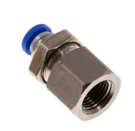Racor rápido de 4mm x G1/8'' con rosca hembra Latón/PA 66 NBR Bulkhead [2 Piezas]