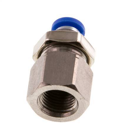Racor rápido de 4mm x G1/8'' con rosca hembra Latón/PA 66 NBR Bulkhead [2 Piezas]
