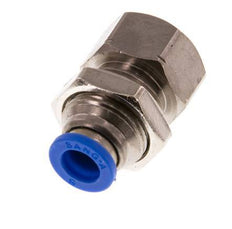 Racor rápido de 6mm x G1/8'' con rosca hembra Latón/PA 66 NBR Bulkhead [2 Piezas]