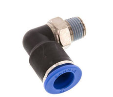 Codo de 90 grados de 12mm x R1/4'' con rosca macho Latón/PA 66 NBR de manguito corto giratorio [2 piezas]