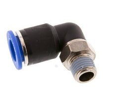 Codo de 90 grados de 12mm x R1/4'' con rosca macho Latón/PA 66 NBR de manguito corto giratorio [2 piezas]