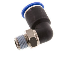 Codo de 90 grados de 12mm x R1/4'' con rosca macho Latón/PA 66 NBR de manguito corto giratorio [2 piezas]
