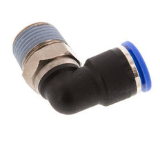 Codo de 90 grados 10mm x R3/8'' con rosca macho Latón/PA 66 NBR Manguito corto giratorio [2 piezas]