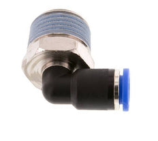 Codo de 90 grados de 8mm x R1/2'' con rosca macho latón/PA 66 NBR giratorio [2 piezas]