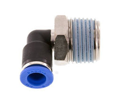 Codo de 90 grados de 8mm x R1/2'' con rosca macho latón/PA 66 NBR giratorio [2 piezas]