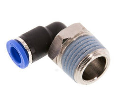 Codo de 90 grados de 8mm x R1/2'' con rosca macho latón/PA 66 NBR giratorio [2 piezas]