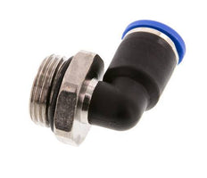 Codo de 90 grados 8mm x G3/8'' con rosca macho Latón/PA 66 NBR Manguito corto giratorio [2 piezas]