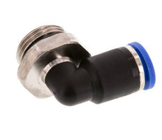 Codo de 90 grados 8mm x G3/8'' con rosca macho Latón/PA 66 NBR Manguito corto giratorio [2 piezas]