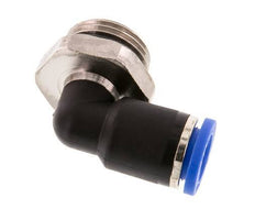 Codo de 90 grados 8mm x G3/8'' con rosca macho Latón/PA 66 NBR Manguito corto giratorio [2 piezas]