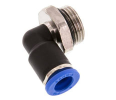 Codo de 90 grados 8mm x G3/8'' con rosca macho Latón/PA 66 NBR Manguito corto giratorio [2 piezas]