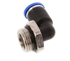 Codo de 90 grados 8mm x G3/8'' con rosca macho Latón/PA 66 NBR Manguito corto giratorio [2 piezas]