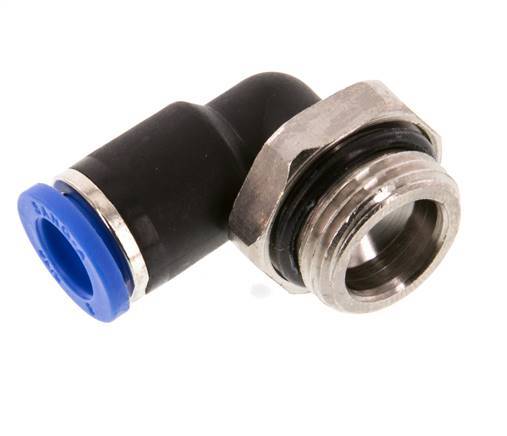 Codo de 90 grados 8mm x G3/8'' con rosca macho Latón/PA 66 NBR Manguito corto giratorio [2 piezas]