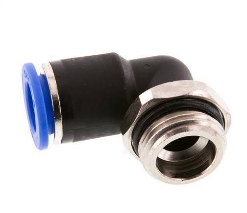 Codo de 90 grados 12mm x G1/2'' con rosca macho latón/PA 66 NBR manguito corto giratorio [2 piezas]