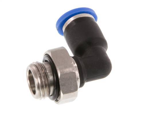 Codo de 4mm x G1/8'' de 90 grados con rosca macho latón/PA 66 NBR giratorio [2 piezas]