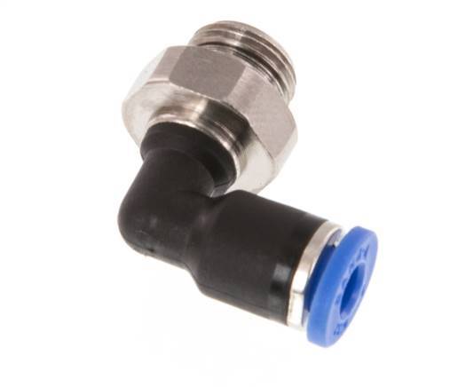 Codo de 4mm x G1/8'' de 90 grados con rosca macho latón/PA 66 NBR giratorio [2 piezas]