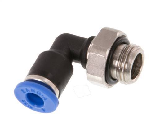 Codo de 4mm x G1/8'' de 90 grados con rosca macho latón/PA 66 NBR giratorio [2 piezas]