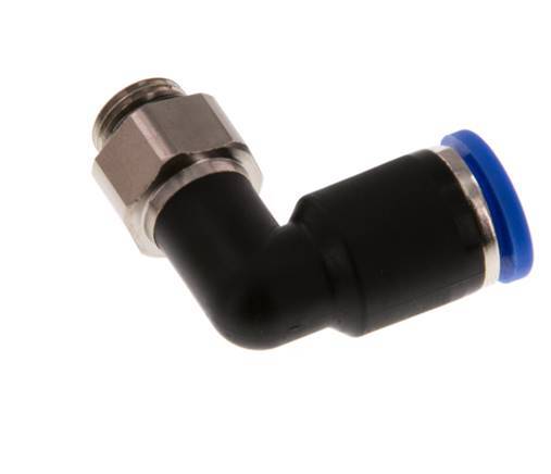 Codo de 90 grados de 8mm x G1/8'' con rosca macho latón/PA 66 NBR giratorio [2 piezas]