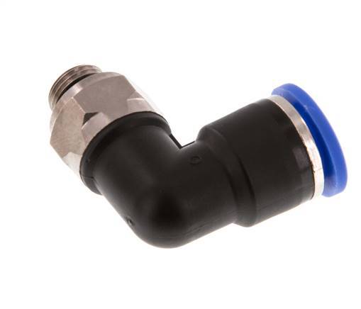Codo de 90 grados 10mm x G1/8'' con rosca macho latón/PA 66 NBR giratorio [2 piezas]