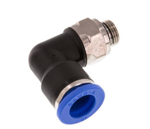 Codo de 90 grados 10mm x G1/8'' con rosca macho latón/PA 66 NBR giratorio [2 piezas]