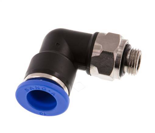 Codo de 90 grados 10mm x G1/8'' con rosca macho latón/PA 66 NBR giratorio [2 piezas]