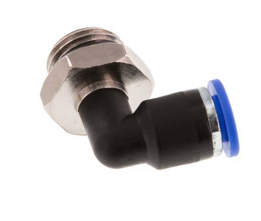 Codo de 6mm x G1/4'' de 90 grados con rosca macho latón/PA 66 NBR giratorio [2 piezas]