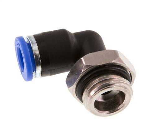Codo de 6mm x G1/4'' de 90 grados con rosca macho latón/PA 66 NBR giratorio [2 piezas]