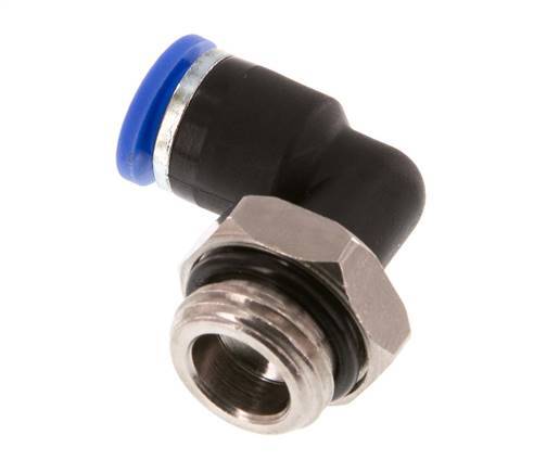 Codo de 6mm x G1/4'' de 90 grados con rosca macho latón/PA 66 NBR giratorio [2 piezas]